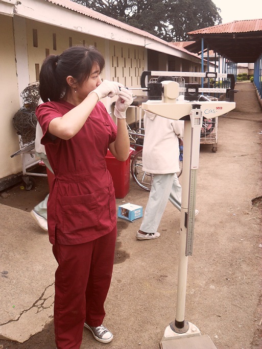Jennie repairing a scale